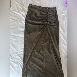 Zara Olive Maxi Skirt